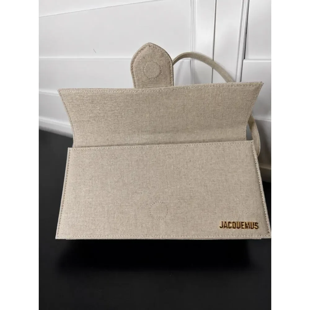 Jacquemus | Le Bambino Long Shoulder Bag | Beige Linen Exterior